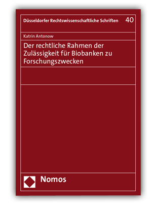 Der rechtliche Rahmen der Zulässigkeit für Biobanken zu Forschungszwecken